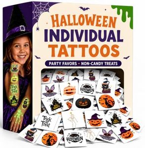 ArtCreativity Glow in the Dark Halloween Tattoos, 144 Pre-Cut Kids Favors