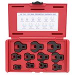 ABN Crowfoot Wrench SAE Standard 3/8in Drive 11-Piece Set for When Regular Sockets/Wrenches Cannot Get The Job Done