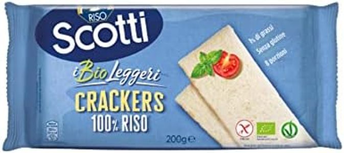 Riso Scotti - Crackers di Riso 100% Senza Glutine Bio - Snack Salati Biologici - 8 Porzioni Singole