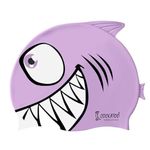 Cockatoo SC02-Rubber Swimming Cap for Kids, Kids Swimming Cap for Girls & Boys, PURPLEFISH