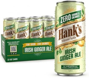 Hank's Soda ZERO Ginger Ale, Real Ginger, Sugar-Free, 12 Cans