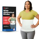 Abdominal Binder Post Surgery Tummy Tuck | Postpartum Belly Band Wrap | Post C Section Belly Binder | Stomach Compression Hernia Belt For Men or Women After Pregnancy Hysterectomy (White, XXXL)