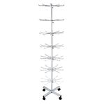 MD's Store Metal 7 Layered Rotating Jewellery, Chains, Ear-Rings,Bangels, Bracelet, Necklace Stand For Display Jewellery Organiser For Stores (White)