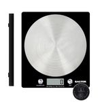 Salter 1036 BKSSDR Digital Kitchen Scale – Cooking & Baking Scales for Food Weight, Stainless Steel Weighing Platform, 5KG Capacity, Tare Function, Large LCD Easy Read Display, Measure Liquids, Black