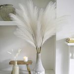 Wttisel 38" 10 Stems White Pampas Grass Tall Decor - Faux Pampas Grass Decor Tall Pampas Grass for Floor Vase Boho Home Wedding Mothers Day Decoration