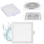 Rushwak Large Upgraded Drain Cover Hair Catcher (Pack of 10) Disposable Waterproof Drain Guard Mesh Stickers Drainage Jali Shower Drain Cover for Bathroom Floor Sink Bathtub (12.7cm x 12.7cm)