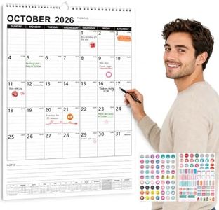Large Wall Calendar 2027-2028 Hanging Calendar Oct 2026 - Jun 2028 15"x22"