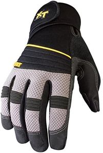 Youngstown Glove Anti-Vibe XT Vibration Dampening Mechanic Work Gloves For Men - Durable, Washable, Anti-Slip Palms - Dark Gray