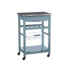 Linon Home Décor Kitchen Cart, Wood, Blue