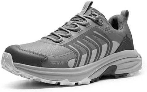 NORTIV 8 Men's Waterproof Lightweight Hiking Shoes,Light Grey,10
