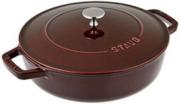 STAUB Chistera Cast Iron Oval Casserole,, Grenadine Red, 24 cm