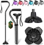 BeneCane Walking Cane Adjustable Cane with Offset Soft Cushioned Handle for Men & Women Lightweight Comfortable Stability Base Mobility Aid for Men Women and Seniors