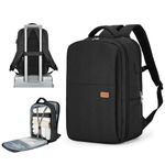 SEAFEW Travel Backpack for Women, Carry on Luggage Backpack Flight Approved Travel Backpack, Waterproof Outdoor Hiking Rucksack Casual Daypack 14 Inch Business Laptop Backapck Men,L1-Black