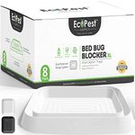 Bed Bug Interceptors - 8 Pack | Bed Bug Blocker (XL) Interceptor Traps (White) | Eco Friendly Insect Trap for Bed Legs | No Chemicals or Pesticides | Monitor, Detector, and Trap for Bed Bugs