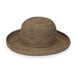 Wallaroo Hat Company – Women’s Petite Catalina Sun Hat – Wide Brim, Natural Fiber, Adjustable Sizing for Smaller Crown Sizes, Mushroom, One Size