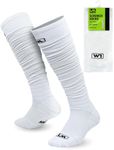 Loud Mouth Loudmouth Scrunch Football Socks (White, L/XL)