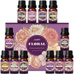 SALUBRITO Floral Essential Oils Gift Set 12 x 10ml, Flowers Aromatherapy Fragrance Oils for Diffusers and Home, Candle Making - Jasmine, Gardenia, Rose, Lavender, Cherry Blossom, Freesia and More