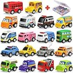 18 Pack Assorted Pull Back Car Toys