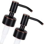 ALTGLAS 2 Pieces of Stainless Steel Liquid Soap Dispenser Pump 'Budapest' - Replacement with 28mm thread e.g. Jack bottle Upcycling (Black Copper Oil-rubbed)