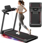 Treadmill with Incline 3-in-1 Portable Treadmills for Home Small, Incline Walking Pad Treadmill with Handle Bar, Walking Pad Foldable with 3.0HP Quiet Brushless, LED Dispay, 300LBS Capacity
