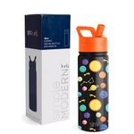 Simple Modern Kids Water Bottle with Straw | Insulated Stainless Steel Reusable Tumbler for Toddlers, Girls, Boys | Summit Collection | 18oz | Solar System