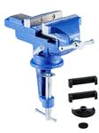 Youyijia Bench Vice 80mm Vices for Workbench 360 Degrees Swiveling Portable Table Vice Adjustable Mini Table Bench Vice Clamp for Workshop Factory