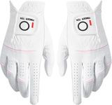 FINGER TEN Womens Ladies Golf Rain Gloves Pair Both Hand or 2 Pack Left Right Hand, Wet Hot Cool Grip, Fit Small Medium Large XL (White, Large, Ambidextrous)