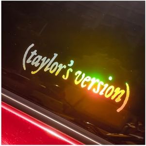 Eeexigee Taylors Version Car Decal, Waterproof Vinyl Sticker, 7.9 x 1.6 inches, Laser Color, for Window, Indoor Outdoor Usage