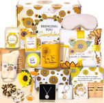 18Pcs Gift Baskets for Women - Sunflower Gifts for Women - Birthday Gifts for Women, Best Friend or Sister - Sunshine Box, Get Well Soon, Unique Gift Set, Care Package For Women, Thinking of You