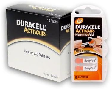 Duracell Hearing Aid Batteries Size 13 Pack 60 Batteries 1.45V