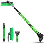 SEAAES 44 Inch Snow Brush and Ice Scraper for Car, Extendable Ice Snow Removal Brush with Foam Grip for Truck SUV Vehicle Windshield Window