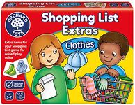 Orchard Toys Shopping List Extras Pack - Clothes Game, Add On Pack to Shopping List, Educational Memory Game, Perfect for Kids Age 3-7.