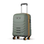 Safari Crescent 8 Wheels 56cm Small Cabin Trolley Bag Hard Case Polycarbonate 360 Degree Wheeling System Luggage, Travel Bag, Suitcase for Travel, Trolley Bags for Travel, Thyme Green