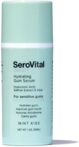 SeroVital Smile Hydrating Gum Serum – Improve Gum Health, Nurture Oral Microbiome – Formulated for Sensitive and Dry Gums––Hyaluronic Acid, Aloe Vera, and Vitamin E, and Saffron –– 1 oz., Mint Kiss