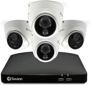 Swann 4 Channel 4 Dome Camera 4K Ultra HD Security System with 5680 1TB DVR Recorder, Wired Surveillance Security System | SODVK-456804D