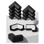 Fozobaiy Baby Corner Protectors,Baby Proofing Foam Edge Guard,Table Protectors For Kids,Suitable For Coffee Table Desk Furniture Fireplace Sharp Corners,10 Corner pads (Black)