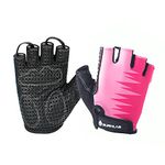 BURNLAB Flex Gym Gloves for Men and Women - Ideal for weightlifting, cycling, crossfit, offers good Grip and soft padding (Pink, Large)