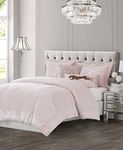 Juicy Couture - Comforter Set - Gothic Design Bedding - Queen - 3 Piece Set Includes (1) 90” x 92” Comforter and (2) 20” x 26” Shams - Wrinkle Resistant - Premium Bedroom Decor - Pink