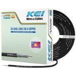 KEI Coaxial Cable RG6 99.97% Pure Copper Conductor,Polyethylene Foam Insulation with Laminated Aluminum Tape & Wire Braiding,PVC Oversheathed, Suitable for HD TV Satellite Broadband (Black 100 Meter)