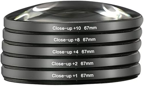 tunghey Close-up Filter Kit 5 Pieces(+1,+2,+4,+8,+10) Macro Filter Accessory Close-up Lens Filter Kit Set for DSLR Camera (67mm)