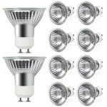 Bonlux GU10 Halogen Bulbs 35W Dimmable Warm White 2700K, G10 Spotlight Bulb, GU10+C 2 Pin Recessed Ceiling Lights Bulb Bathroom Spot Lamp, 120° Beam Angle, 220-240V, 10 Pack