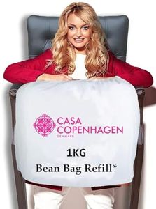 Casa Copenhagen Premium Virgin Grade Thermocol Balls Refill for Pillows, Sofa, Bean Bags, Soft Toys & Beans for Bean Bag Refill 1 Kg (White)