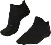 FALKE Men's GO5 Invisible Golf Socks, Breathable Quick Dry, No Show Length, Light Cushion, Ultra Lightweight, Black (Black 3000), 10.5-11.5, 1 Pair