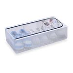 HomeEssentials Clear Foldable Shoe Bag - Shoe Box Organizer | Transparent Shoe Rack | Dustproof Shoe Cover | Space-Saving Sneaker Box | Foldable & Easy to Clean | Storage Organizer (1, Large)