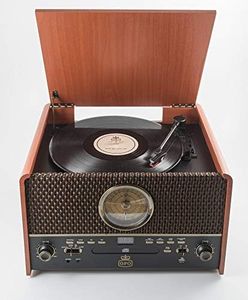 GPO Chesterton Record Player, CD Player, USB, FM Radio, Cassette Player, AUX IN, Built-in Speakers