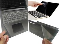 Anjo 3 in 1 Combo Laptop Trackpad and Backside Lid Full Body Skin Sticker Lamination Cover with Laptop Screen Guard Suitable for 15.6 Inch Laptops, Matte-Transparent