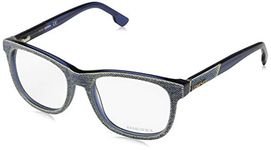 Diesel | Frames for Men | Square Full Rim Denim Grey Frame | Lens Colour: Transparent | Medium | DL5124 52 091