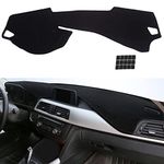 KEYOOG Dashboard Cover Dash Mat Fit for (Body Code:F30 F32 F33) 2018-2014 B-MW 3/4 Series 320i 328i 330e M3 428i 435i 430i (W/o HUD),Car Dash Board Mat Anti-Glare Carpet,Non-Slip Pad (Black)