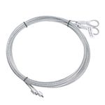 sourcing map 2 Pcs 9.6ft 2.8 Meters Garage Door Cable 3mm Diameter Torsion Spring Wire Cable, Galvanized Steel