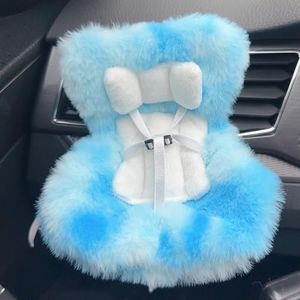 SwiftServ Doll Car Seat for 17cm Dolls with Air Vent Clip and Desktop Stand, Cute and Functional Car Ornament for Blind Box Doll Fans, Collectors (Blue Ombre)